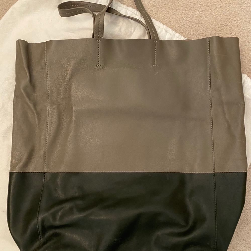 Céline two tone tote bag. Corners are gently worn.